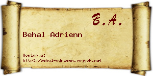 Behal Adrienn névjegykártya